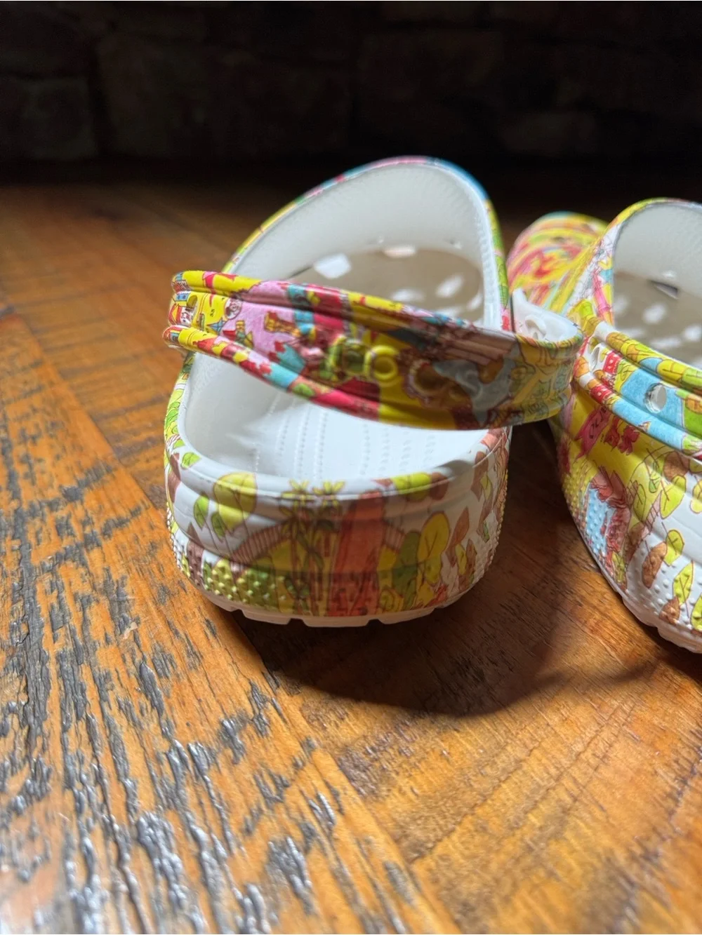 Disney Walt Disney World 50th Anniversary crocs with park map print Size 12